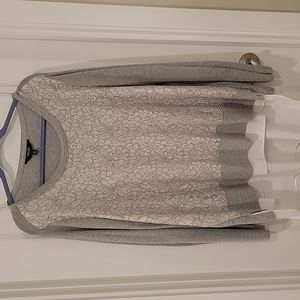 Verawang layered looking grey sweater